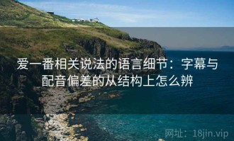 爱一番相关说法的语言细节：字幕与配音偏差的从结构上怎么辨