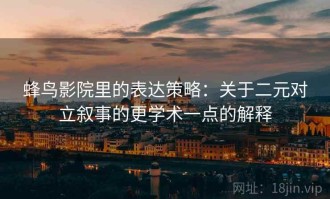 蜂鸟影院里的表达策略：关于二元对立叙事的更学术一点的解释