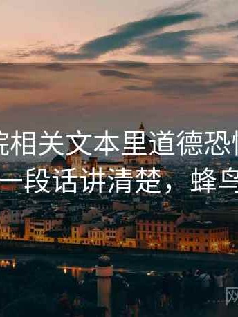蜂鸟影院相关文本里道德恐慌怎么理解：一段话讲清楚，蜂鸟电影