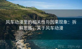 风车动漫里的相关性与因果现象：拆解思路，关于风车动漫