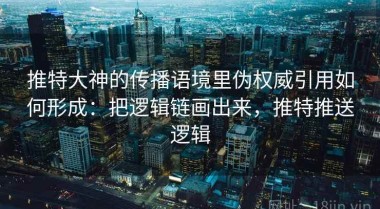推特大神的传播语境里伪权威引用如何形成：把逻辑链画出来，推特推送逻辑
