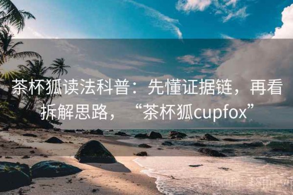 茶杯狐读法科普：先懂证据链，再看拆解思路，“茶杯狐cupfox”