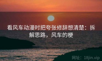 看风车动漫时把夸张修辞想清楚：拆解思路，风车的梗