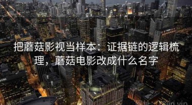 把蘑菇影视当样本：证据链的逻辑梳理，蘑菇电影改成什么名字