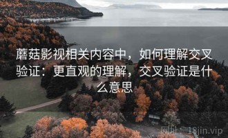 蘑菇影视相关内容中，如何理解交叉验证：更直观的理解，交叉验证是什么意思