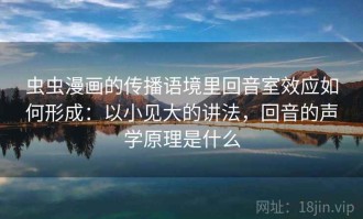 虫虫漫画的传播语境里回音室效应如何形成：以小见大的讲法，回音的声学原理是什么