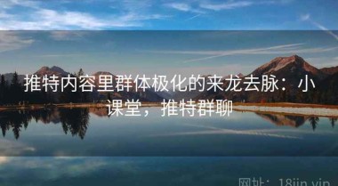 推特内容里群体极化的来龙去脉：小课堂，推特群聊