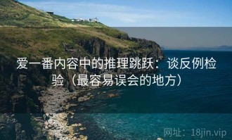 爱一番内容中的推理跳跃：谈反例检验（最容易误会的地方）