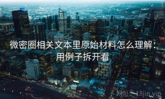 微密圈相关文本里原始材料怎么理解：用例子拆开看