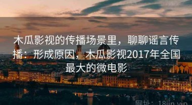 木瓜影视的传播场景里，聊聊谣言传播：形成原因，木瓜影视2017年全国最大的微电影