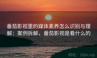 番茄影视里的媒体素养怎么识别与理解：案例拆解，番茄影视是看什么的