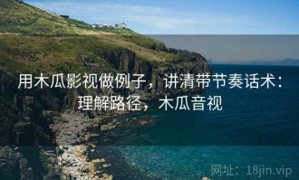 用木瓜影视做例子，讲清带节奏话术：理解路径，木瓜音视