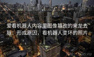 爱看机器人内容里图像篡改的来龙去脉：形成原因，看机器人变坏的照片