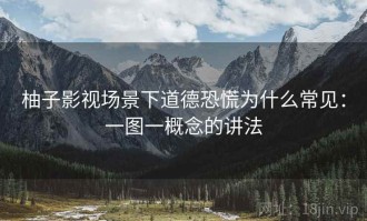 柚子影视场景下道德恐慌为什么常见：一图一概念的讲法
