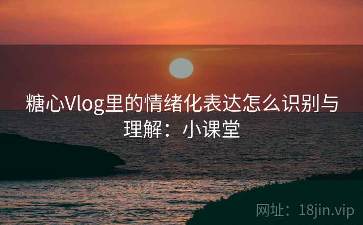糖心Vlog里的情绪化表达怎么识别与理解：小课堂