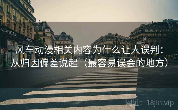 风车动漫相关内容为什么让人误判：从归因偏差说起（最容易误会的地方）