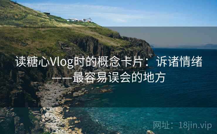读糖心Vlog时的概念卡片：诉诸情绪——最容易误会的地方